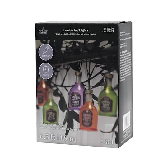 10ct. Poison Bottle Icon LED String Lights by Ashland®